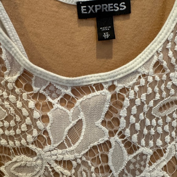 Express White Lace Tank - Size XS - Picture 2 of 6